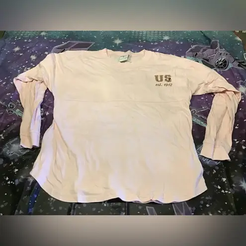 Universal studios rose gold sequin “spirit jersey” size small Pink