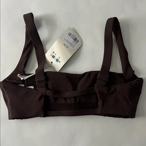 NWT MP Studio Open Back Sports Bra in Chocolate Brown Size Small