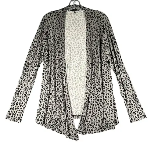 Tart Intimates Womens XL Gray Animal Print Open Front High Low Cardigan Sweater - Image 1