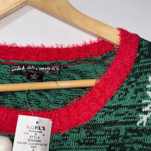 U.S sweaters Green Polar Bear Sequin Christmas sweater women’s size small Red