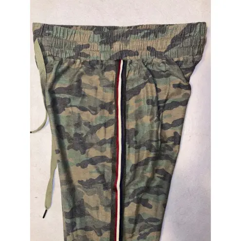 Dance & Marvel Camo Jogger Pants Side Stripe Drawstring Waist Women's Medium