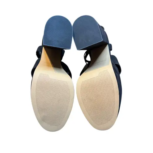 Lisa + Vicky Shoes Womens Size 9.5 Black Platform Block Heel Slingback Sandals