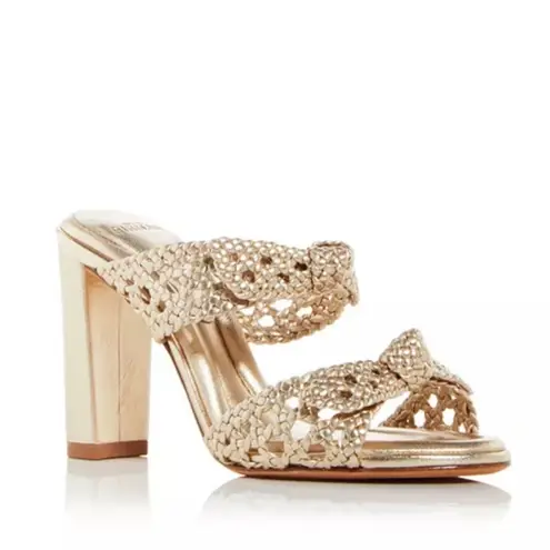 Alexandre Birman Clarita Braided Block Heel Sandals, NWT, Size 36
