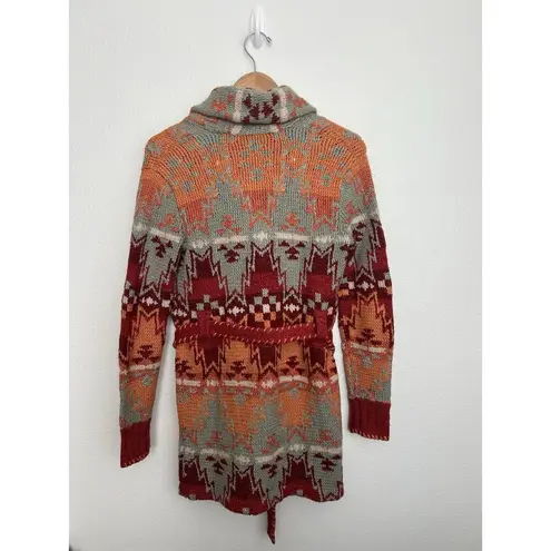 RRL Ralph Lauren Hand Knit Ranch Cardigan Sweater Aztec Gray Women's Size S 2