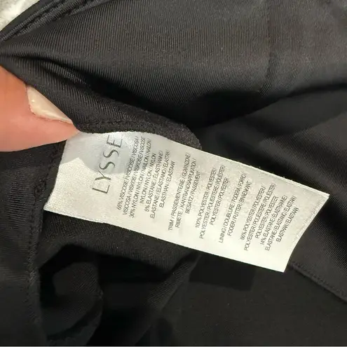 Lysse NWT Plus Raya Womens Lace Trim High Rise Cropped Pants In Black Size 2X