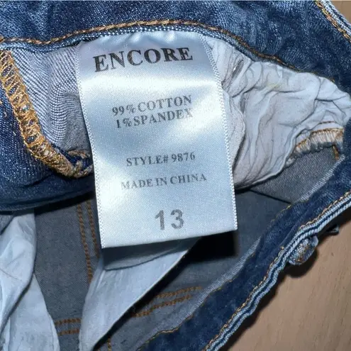 Encore jeans Encore Distressed Jean Shorts Size 13