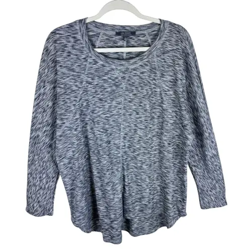 Lisa Rinna Collection Gray Heather Thermal Dolman Sleeve Round Neck Top Size L Size L