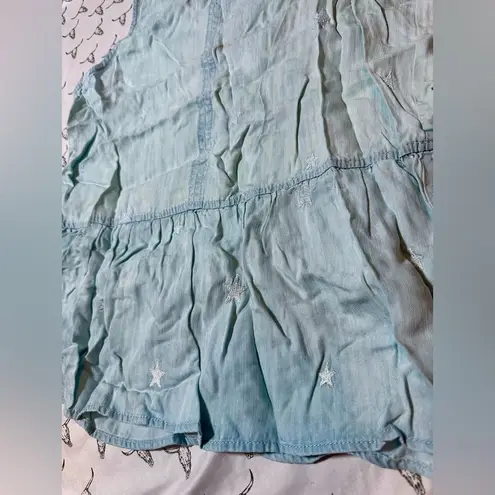 Velvet Heart NWT Denim Peplum Sleeveless Scoop Neck Stretch Waist Tank Top Large