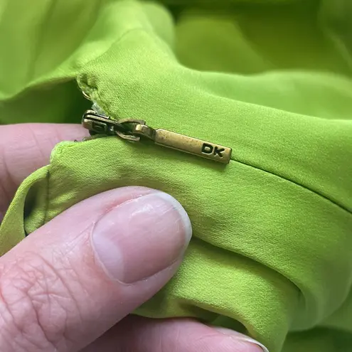 Donna Karan New York black label asymmetrical silky cocktail dress, size 8