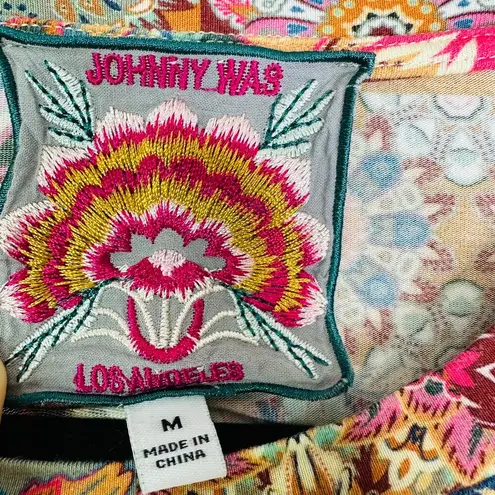 Johnny Was Kaleida Favorite Crew Neck Swing Tee Size medium