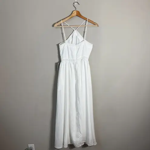 Petal and Pup Madi Maxi Dress Womens Small White Sleeveless Cut Out Flowy Boho NWT