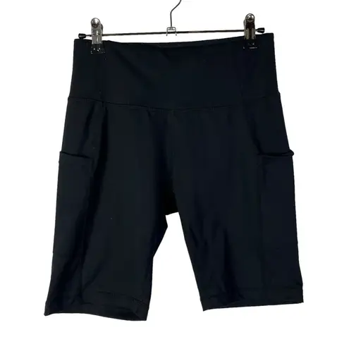 Baleaf Black Side Thigh Pocket High Rise Biker Shorts S