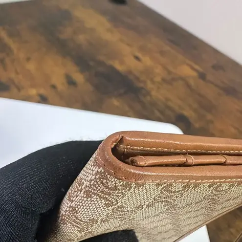 CELINE Macadam Vintage Bifold Wallet Brown Tan