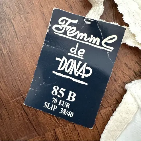 FEMME de DONA ecru underwire bra, made in France, size 38A / FR 85B, NWT White
