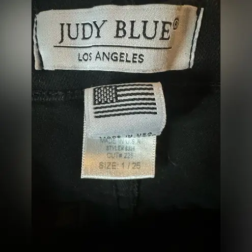 Judy Blue High Waist Raw Hem Flare Jeans Size 25 Black