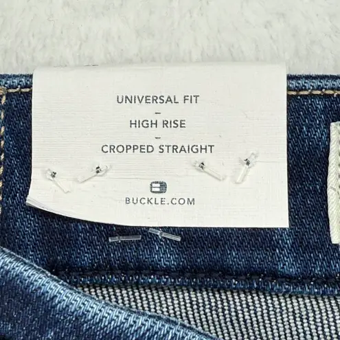 BKE Parker Universal Fit High Rise Cropped Straight Leg Dark Wash Jeans 27x28 Blue Size 27