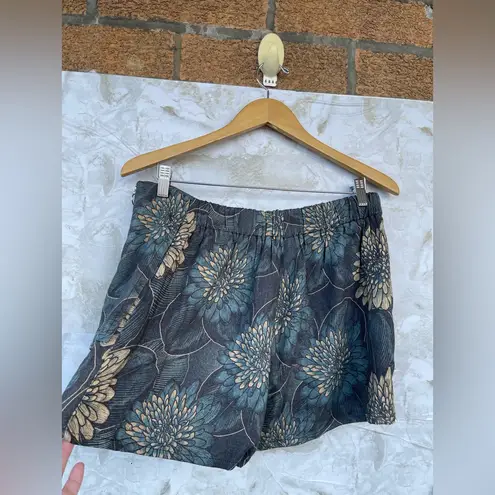 AVERIE Crop Top And Skort Set Nori Dandelions Print On Black size XXL Green