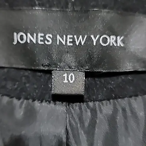 Jones New York  Black WoolBlend Peacoat  Sz 10