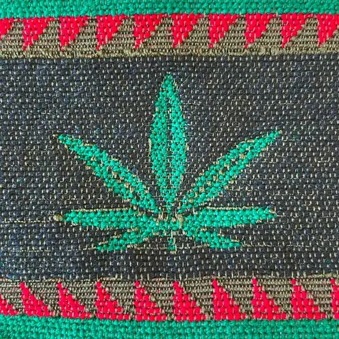 NWOT Pot Leaf Cross Body Bag Green