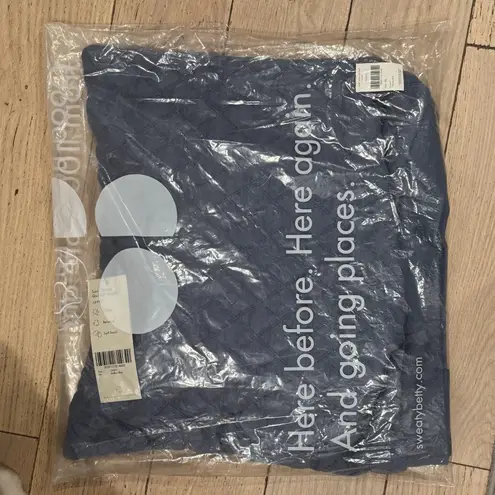 Sweaty Betty NEW Sweaty Betty Blue Sandwash Quilted Athletic Hoodie Jacket Sz XXL $164