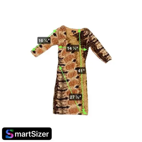 Ronni Nicole  dress 3/4 Sleeves‎ Snake Pattern Knee Length Size 10
