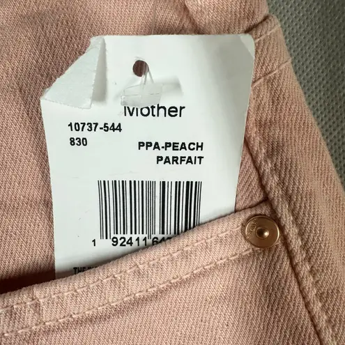 Mother Superior The Insider Hover High Rise Jeans Peach Parfait Size 28