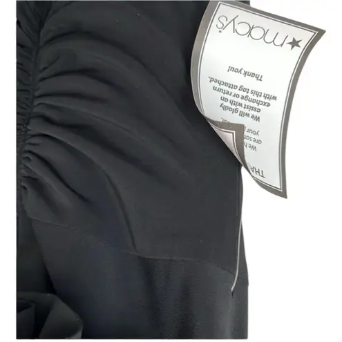 XScape Evenings Petite Ruthie Jersey Strapless Off Shoulder Ruffle Dress Size 12