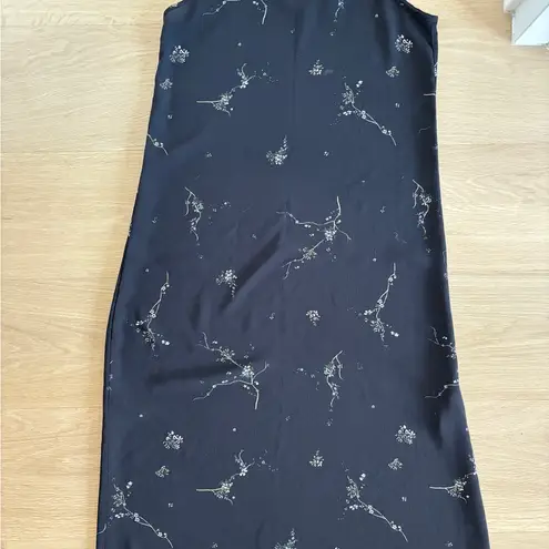 Pull&Bear Charcoal Floral Dress Black Size M