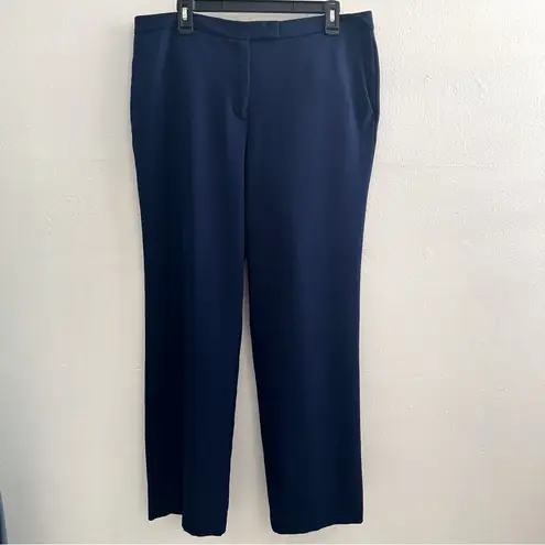 Kasper Womens Navy Stretch Wear To Work Wide Leg Pants SIZE 12 NEW