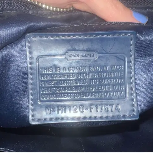 Coach  Sequin Trim Signature Monogram Shoulder Bag