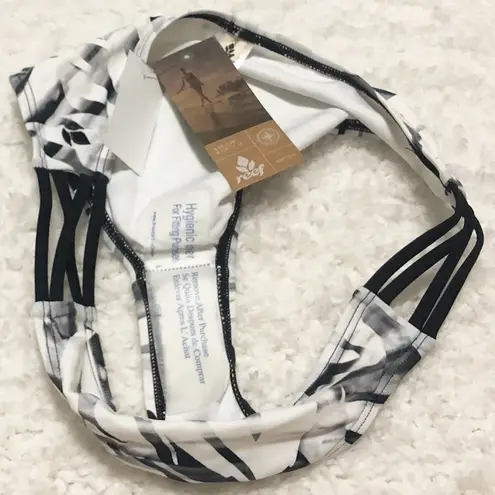 REEF 🆕 Desert Palm Retro strappy bikini bottoms black white neutral