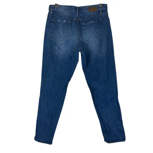 Leith  Distressed Boyfriend Jeans Womens 26 Medium Wash Denim Raw Hem Casual