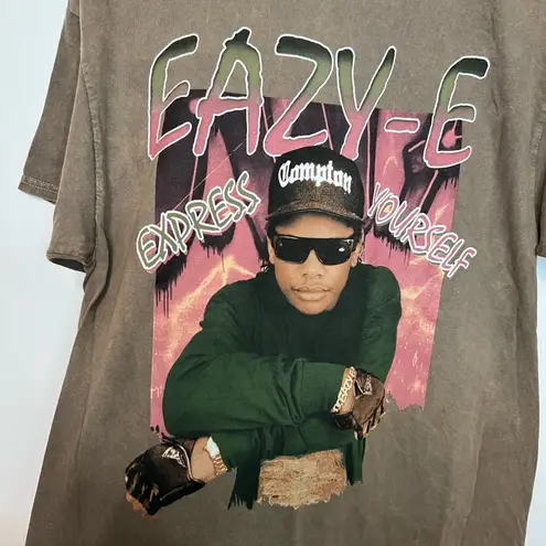 Eazy E Brown Band Tee L Unisex Short Sleeve Graphic Compton Hip Hop Casual Size L