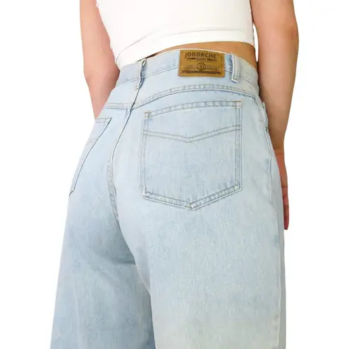 Jordache 1990s Vintage High Rise Straight Leg Jeans Embroidered Anchors 30"