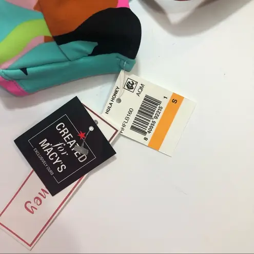 Hula Honey multi camo bralette bikini swim top Sm