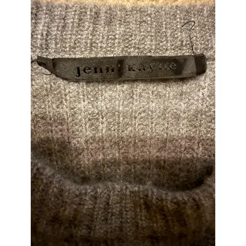 Jenni Kayne Cashmere Sweater Size Medium Gray 100% Women's Long Sleeve Luxe Cozy