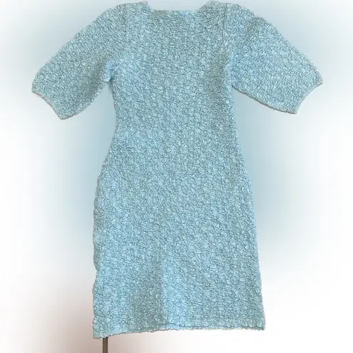 Samsøe Samsøe Sophia Dress Scrunchy Cotton Mini Dress xxs Blue Size XS