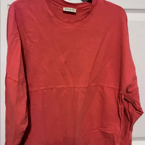 Spirit   Red Long Sleeve Crew Neck shirt size large