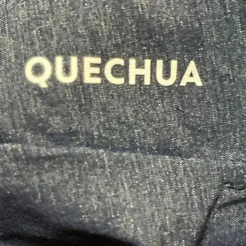 QUECHUA WO NAVY ATHLETIC LEGGINGS WITH OVER SHORTS NYLON SPANDEX BLEND NO TAGS Blue Size M