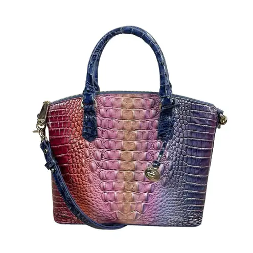 Brahmin  Duxbury Satchel Bag Dreamer Ombre Melbourne Rainbow Leather