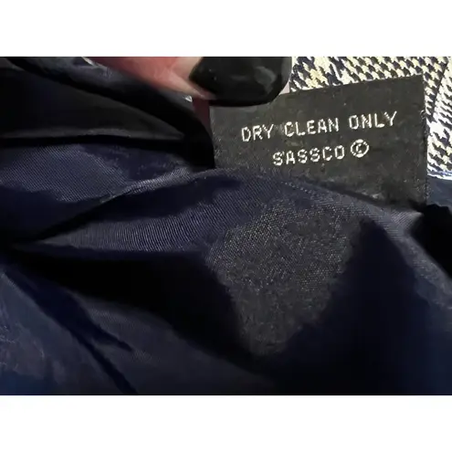 Vintage Stirling Cooper Checkered Blazer Jacket Size 8 Business