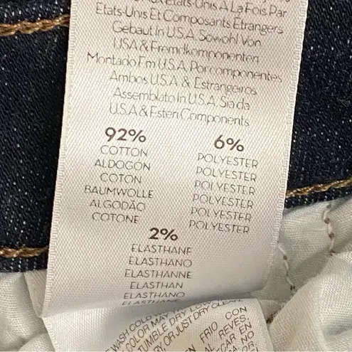 MOTHER Denim Looker Ankle Fray Jeans in So Good Dark Wash Raw Hem