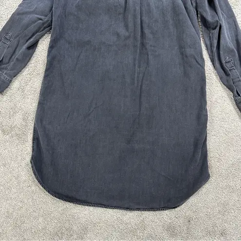 Gap  Women’s Longsleeve Utility Denim Shirtdress Pockets Western in Black Wash L