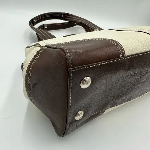 Vintage Coach Hamilton Shoulder Bag Off white and Brown