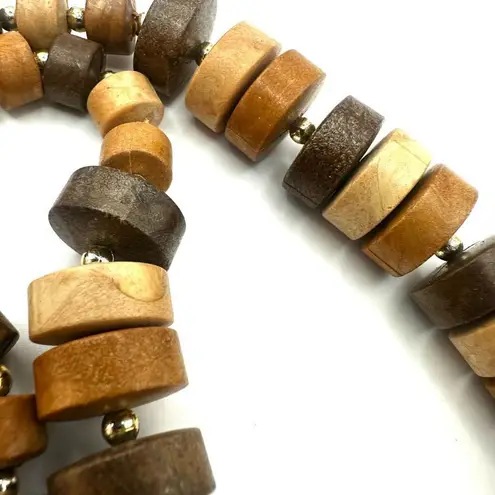 Brown and tan beaded necklace