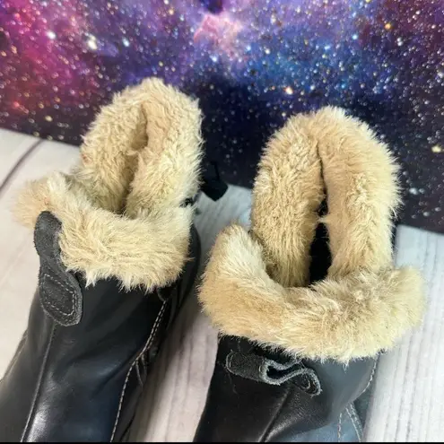 Merrell Women's Misha Black Leather Insulated Faux Fur Ankle Booties Size 9