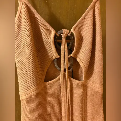 House of Harlow NWT  1960 x Revolve Karena O Ring Halter Tie Midi Dress in Orange - Image 6