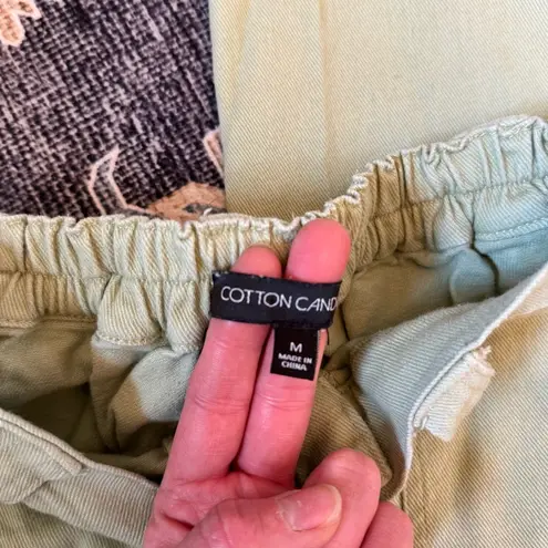 Cotton Candy LA Light Green Twill Cargo Pants 100% Cotton Size Medium