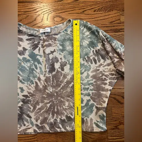 Gilli Tie Dye Short Sleeve Lounge Top Size Small – Oversized Fit Gray