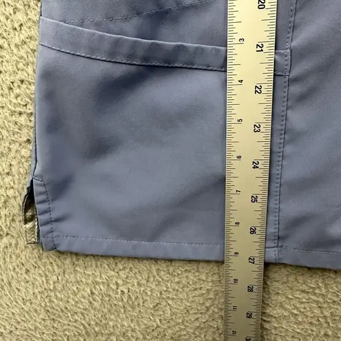 Urbane Performance Scrub Top 4 Pocket Blue Women's Small Blue